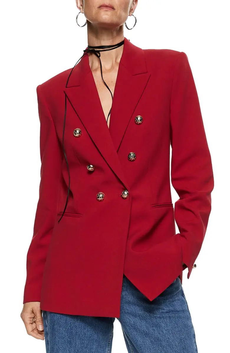 MANGO Double Breasted Blazer | Nordstrom | Nordstrom