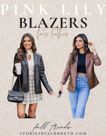 Faux leather blazers at Pink Lily! 

fall outfits, fall fashion, fall trends, fashion

#blazers #falloutfits #fallfashion #falltrends #fashion #pinklily

#LTKstyletip #LTKSale #LTKSeasonal