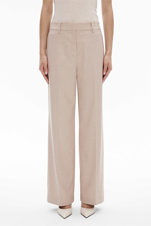 Yarn Dye Full Length Straight Leg Trouser | Witchery (AU)