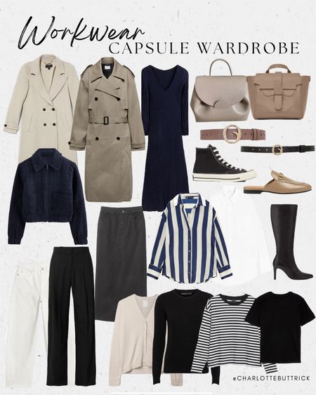 Capsule wardrobe work to take you from spring to winter with lots of easy transitional outfit ideas for the office using these timeless wardrobe essentials!  (I can only link 16 items here so you can find the full workwear capsule wardrobe linked in my ‘work capsule’ products section on my LTK page) #workwear #capsulewardrobe #wardrobeessentials #classicstyle 

#LTKstyletip #LTKworkwear #LTKSeasonal