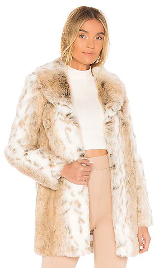 Tatiana Faux Fur Coat in Arctic Fox | Revolve Clothing (Global)
