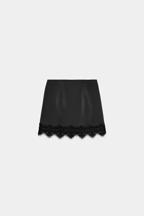 LACE TRIM SKORT | Zara US