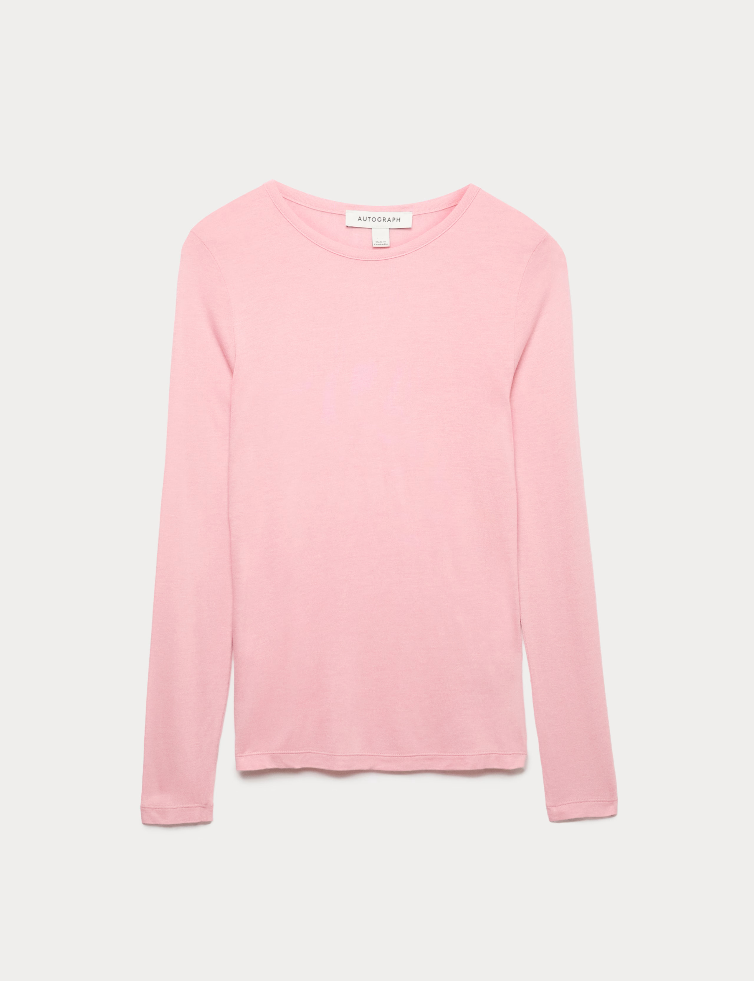 Crew Neck Top with Silk | Marks & Spencer (UK)