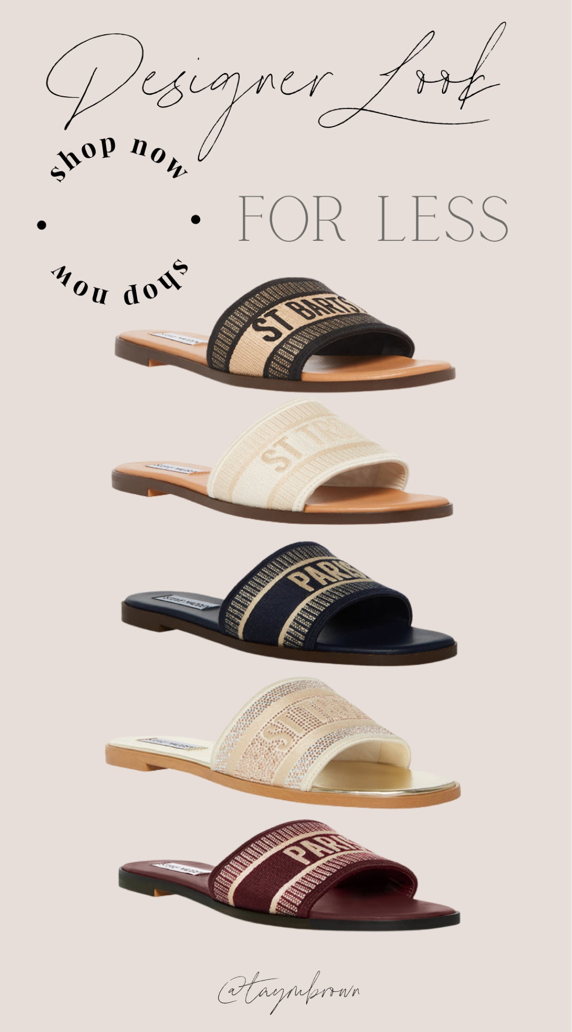 Designer Look for Less 🤩
Christian Dior slide dupe 


#LTKtravel #LTKFind #LTKshoecrush