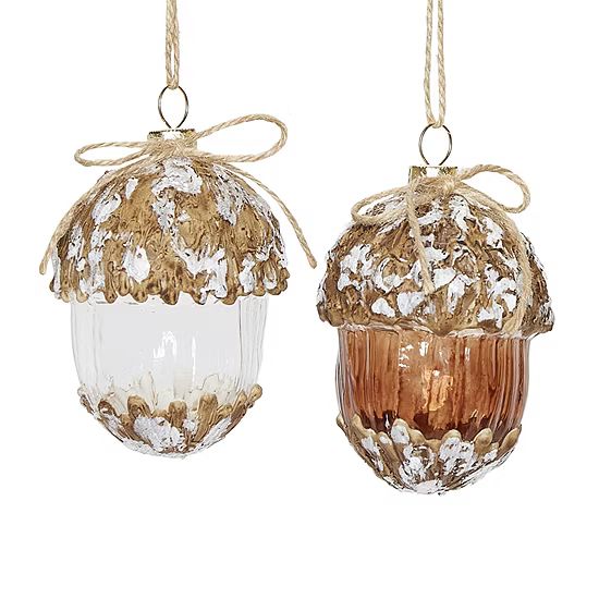 North Pole Trading Co. Chateau Glass Acorns 2-pc. Christmas Ornament Set | JCPenney