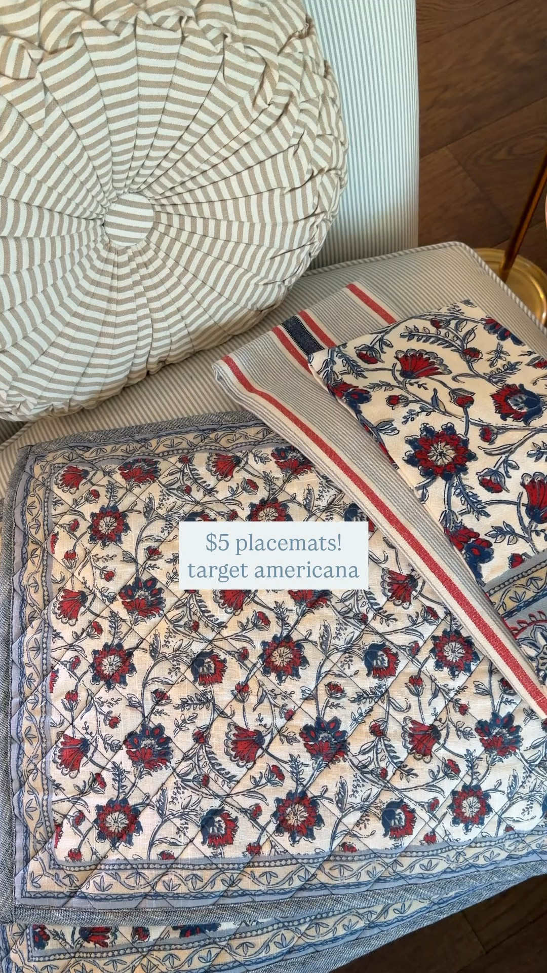 Target Americana for Memorial Day Weekend and 4th of July! @Target 

#placemats #targetfinds #blockprint #memorialday #summer #tablescape #coastal #napkins