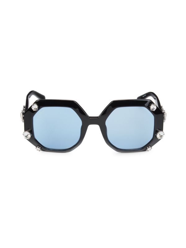 53MM Swarovski Crystal Geometric Sunglasses | Saks Fifth Avenue OFF 5TH