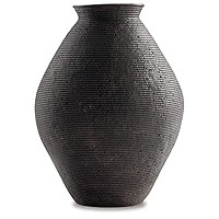 Signature Design by Ashley Hannela 12" Modern Distressed Polyresin Vase, Antique Tan | Amazon (US)