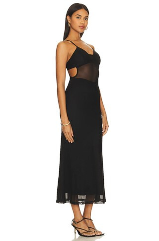 Bardot Harlequin Midi Dress in Black from Revolve.com | Revolve Clothing (Global)