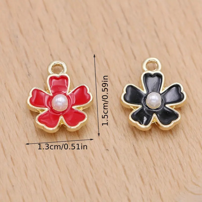 6Pcs Gold Plated Zinc Alloy Crystal Flower Charms with Pearl Accents for DIY Jewelry Making - Ear... | Temu Affiliate Program