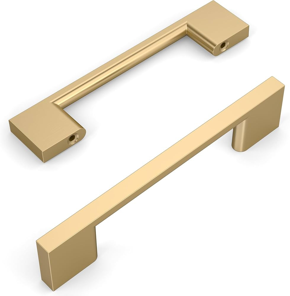 Amerdeco 10 Pack Champagne Bronze Cabinet Pulls 3-3/4 Inch(96MM) Hole Centers Kitchen Cabinet Han... | Amazon (US)