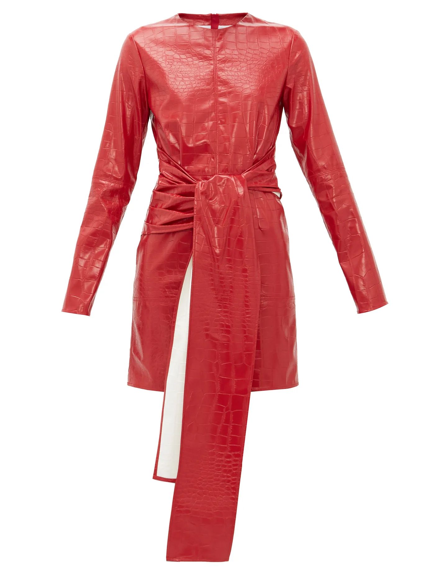 Crocodile-effect faux-leather dress | Matches (US)