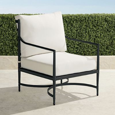 Angelina Lounge Chair with Cushions in Jet Black Aluminum | Frontgate