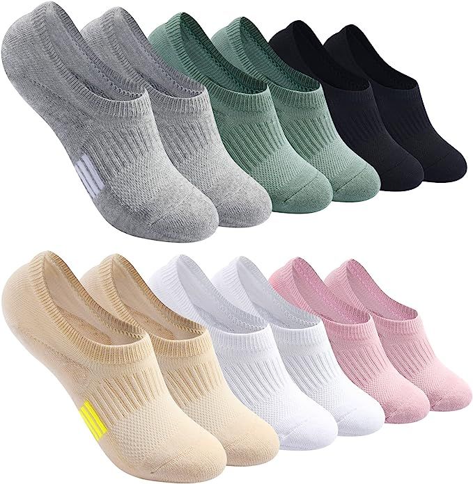 No Show Socks Womens Cushioned Low Cut Athletic Hidden Liner for Sneakers Footies Ankle Invisible... | Amazon (US)