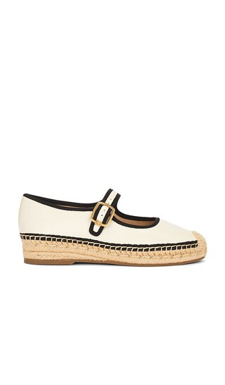 Mackie Flat in Ivory & Black | Revolve Clothing (Global)