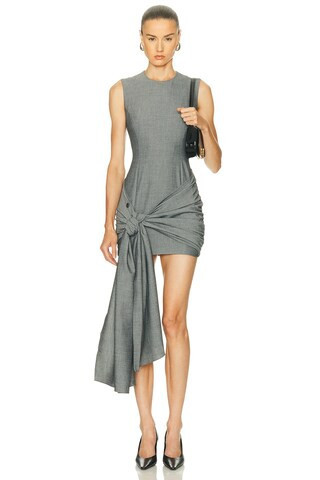 Beaufille Sash Dress in Grey | FWRD 