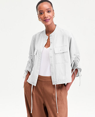 Women's 3/4 Sleeve Button Front Blouse | Macy's