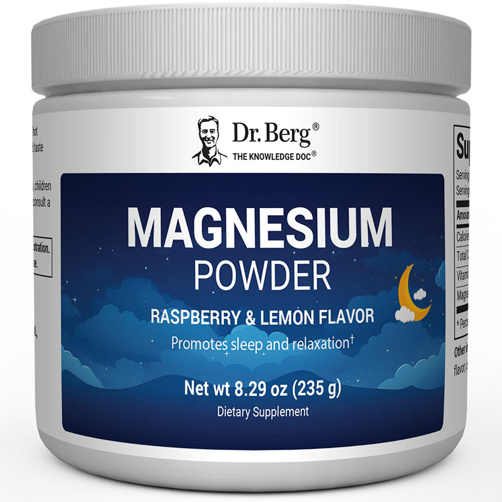 Magnesium Powder Drink Raspberry Lemon Flavor – 325 mg of Magnesium Gl | Dr Berg
