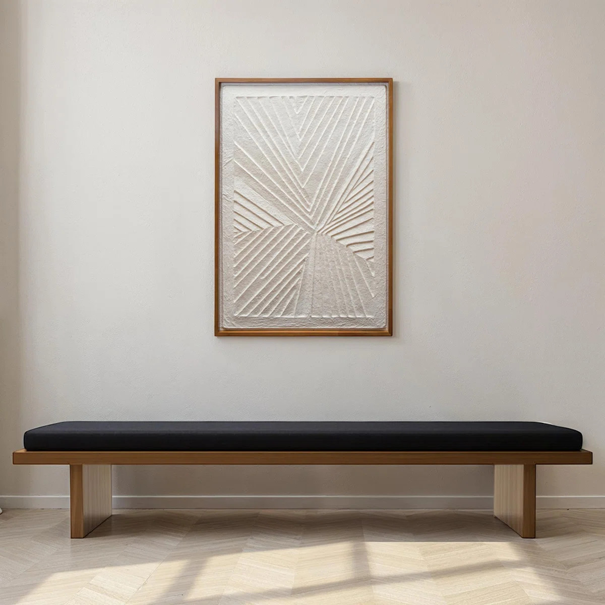 Oak Wood Framed Embossed Handmade Paper Wall D\u00e9cor | Wayfair North America