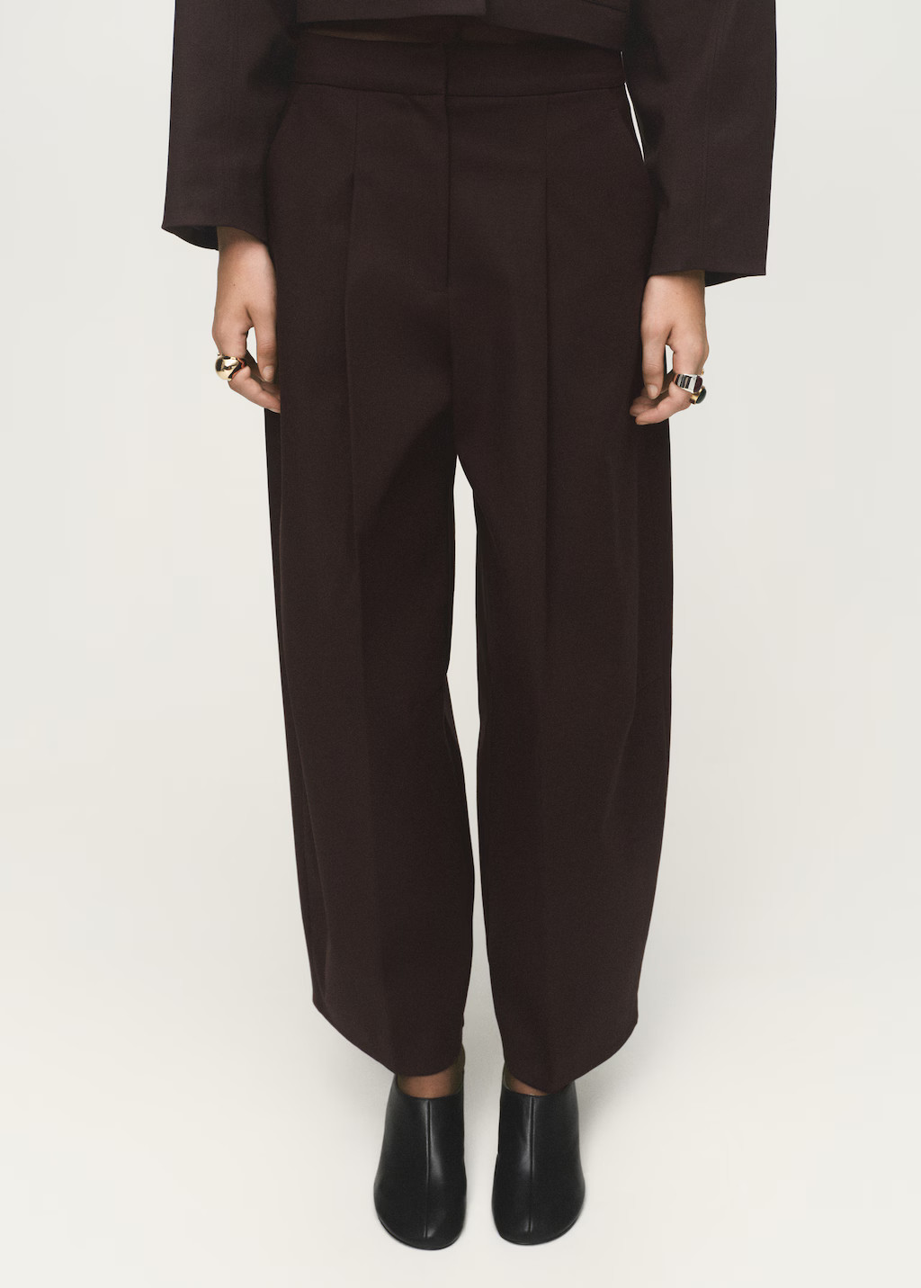 Pleated wide leg trousers | Mango (US/MX/AU)