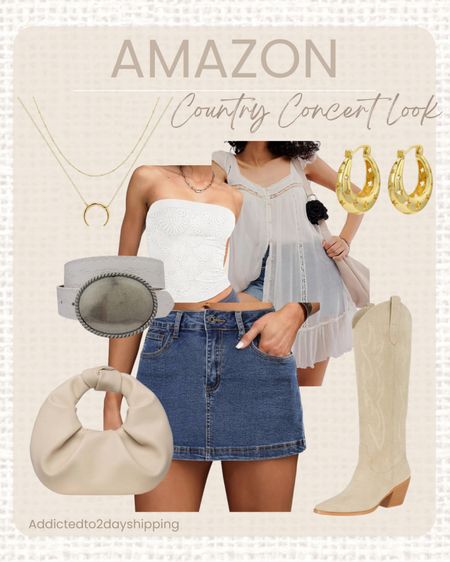 AMAZON- Country Concert Look

I paired this denim mini skort, with a white strapless tank top and a long button down lace top! I accessorized with tan  cowboy boots, a cream handbag, a white and silver western belt, gold star hoop earrings, and a dainty gold necklace!


#LTKSeasonal #LTKFindsUnder100 #LTKStyleTip