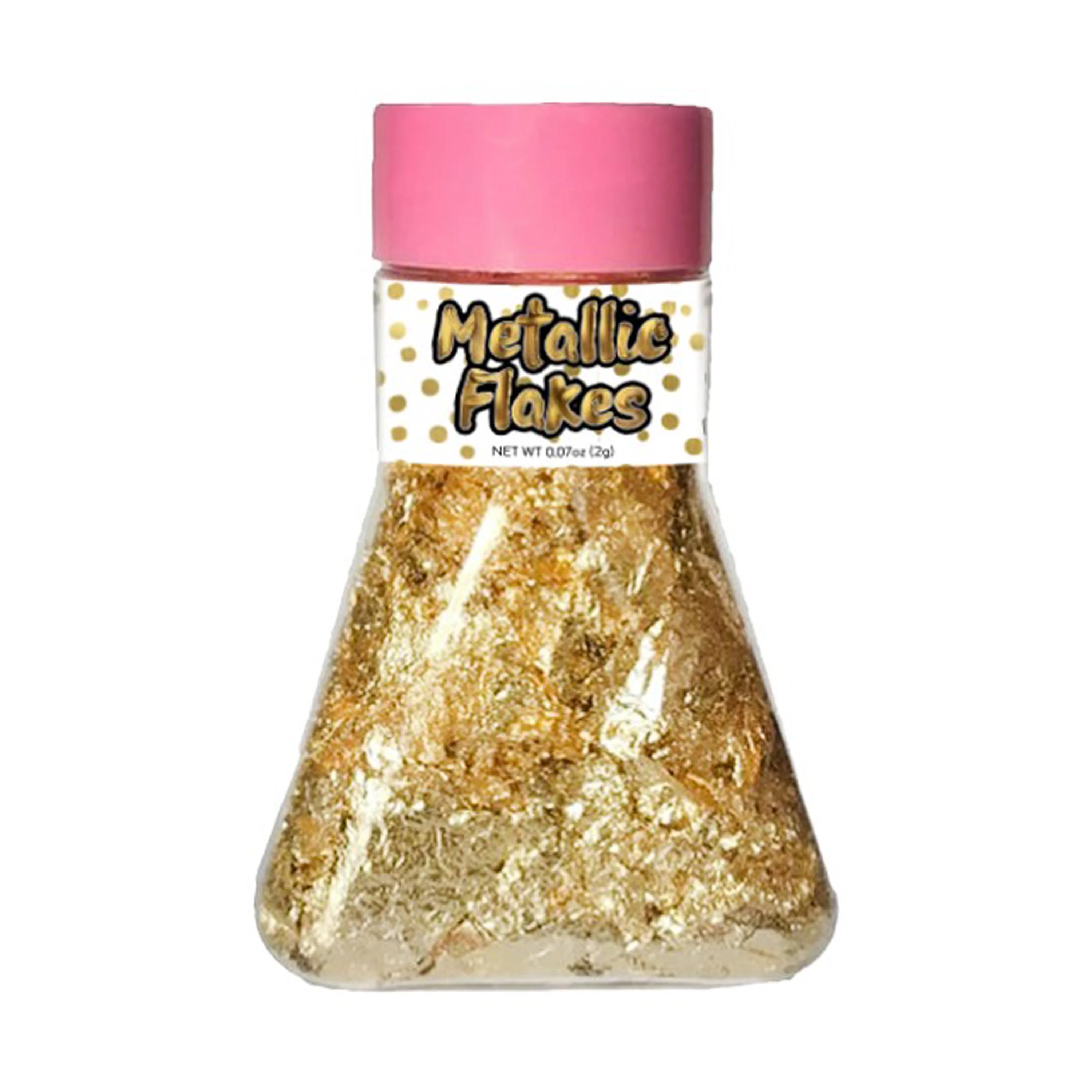 Cake Craft Decorative Gold Leaf Flakes – 0.65 oz Jar | Metallic Gold Flakes for Cake & Dessert ... | Walmart (US)