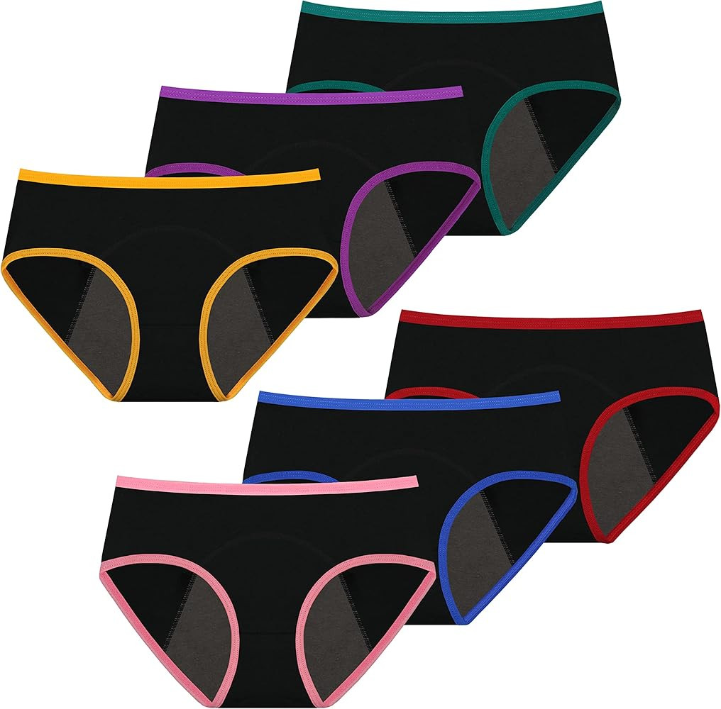 Girls Period Underwear Period Panties for Teens Menstrual Leakproof Protective Cotton Briefs | Amazon (US)