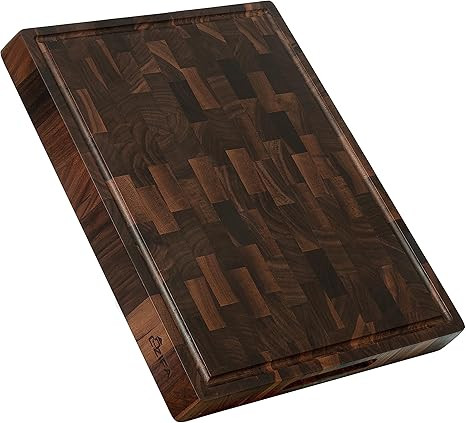Cozifa End Grain Walnut Wood Butcher Block Cutting Board 17"x12"x1.6" for Kitchen With Juice Groo... | Amazon (US)