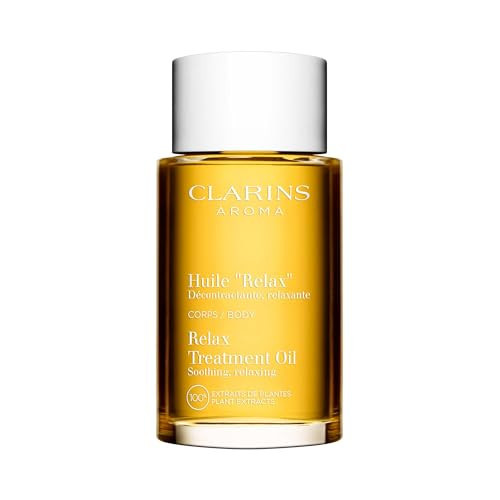 CLARINS Relax Body Treatment Oil | Relaxes, Moisturizes and Soothes Aching Muscles | Relieves Stress and Fatigue | Nourished & Comfortable Skin After The First Use* | Natural 100% Plant Extracts | Amazon (US)