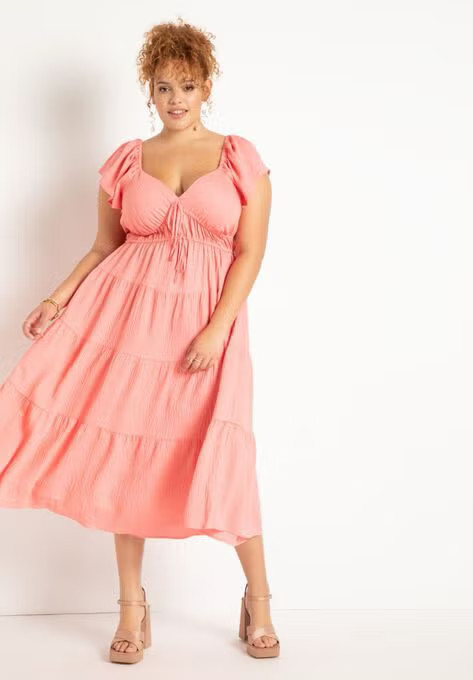 Ruffled Tiered Dress | Eloquii