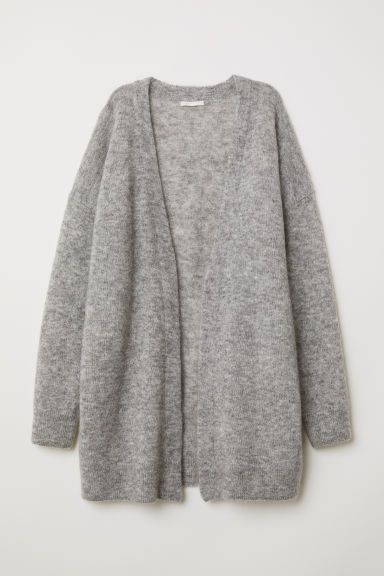 H & M - Mohair-blend Cardigan - Gray | H&M (US + CA)