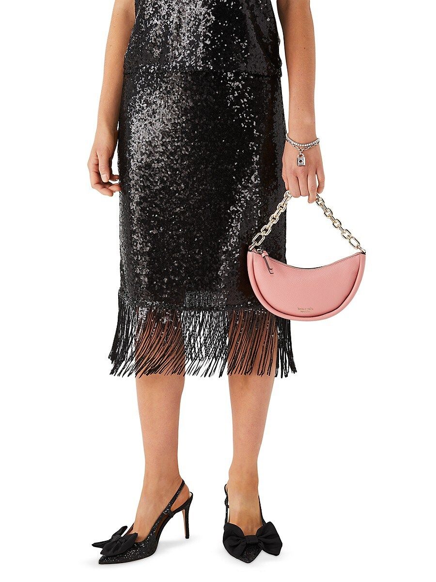 kate spade new york Women's Fringed Sequin Skirt - Black - Size 6 | Saks Fifth Avenue OFF 5TH (Pmt risk)