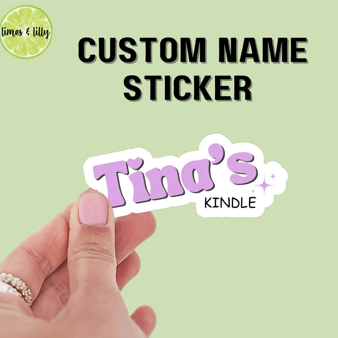 CUSTOM Kindle Name Stickers, Personalized Bookish Sticker, Name Sticker, Booktok, Personalized Na... | Etsy (US)