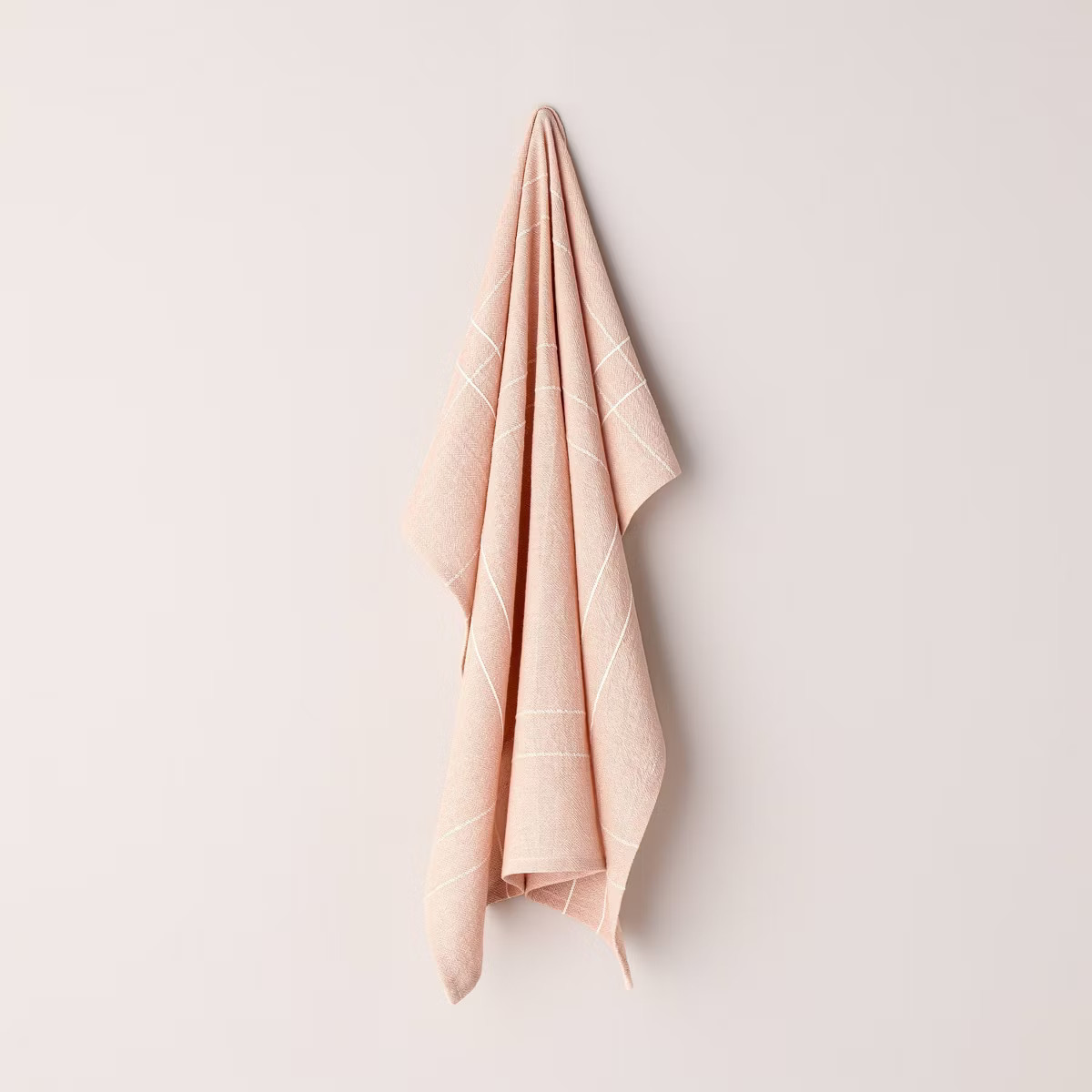 Plaid Flour Sack Kitchen Towel Blush/Cream - Hearth & Hand™ with Magnolia | Target