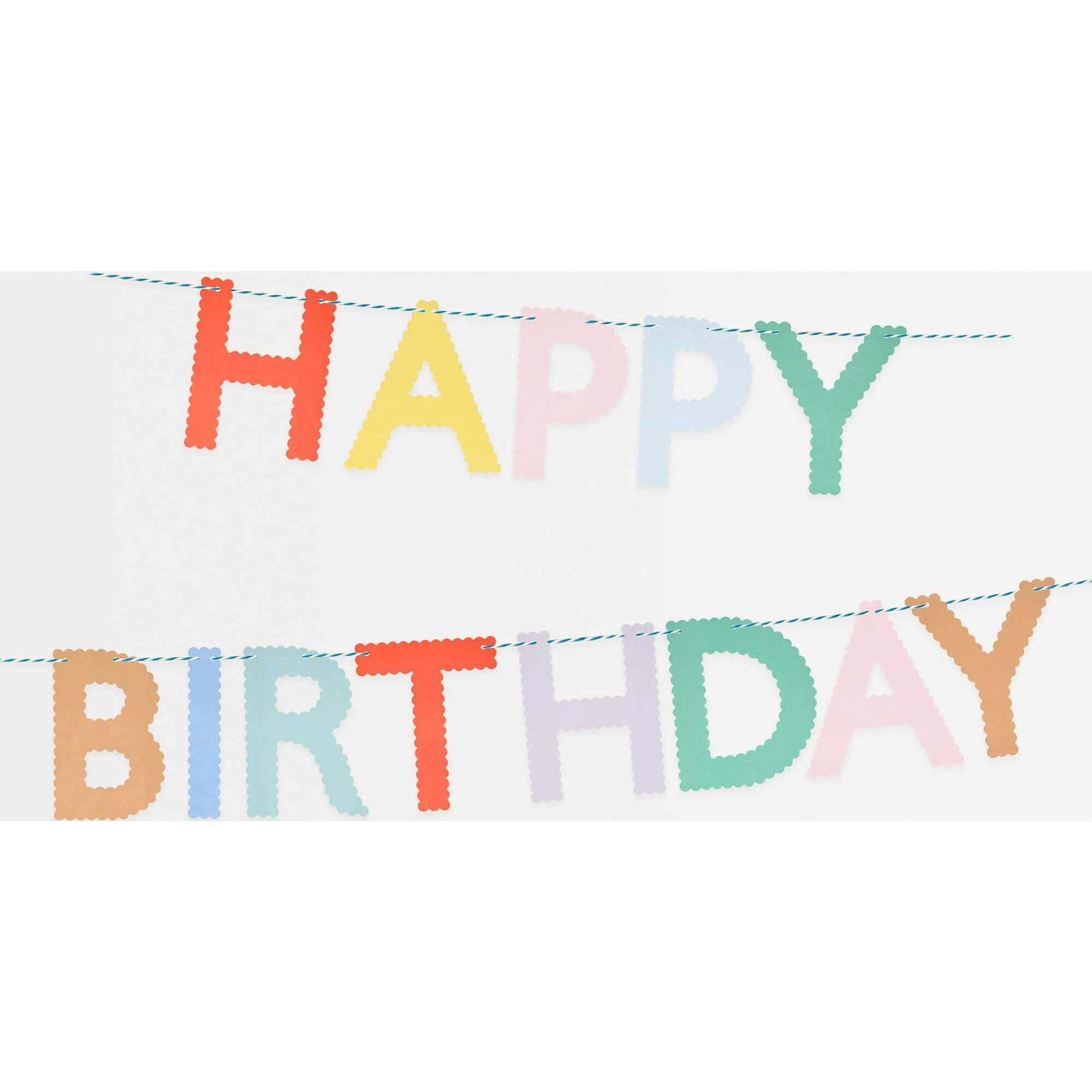 Scallop Bright Happy Birthday Garland | Maisonette