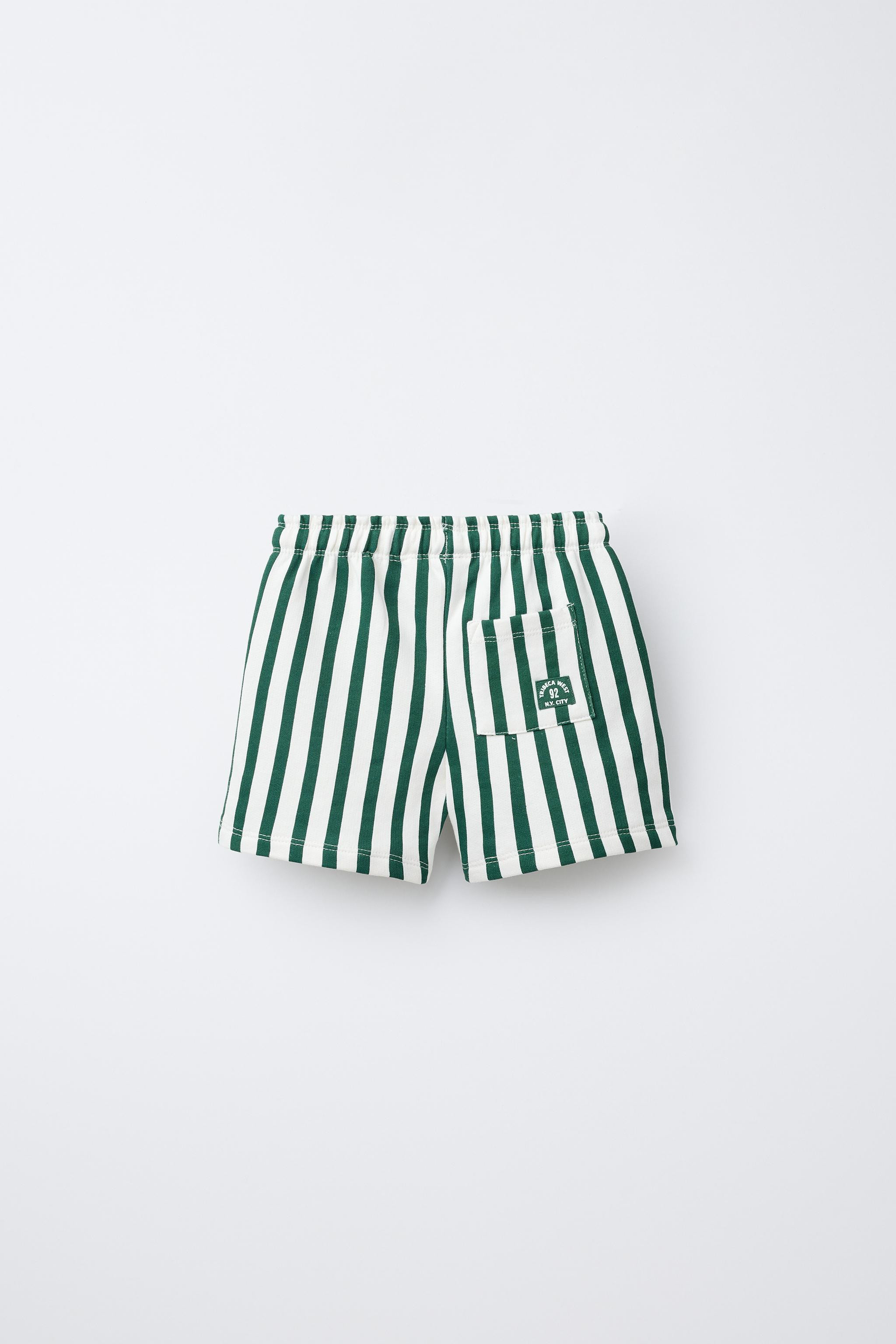 PLUSH STRIPED SHORTS | Zara US
