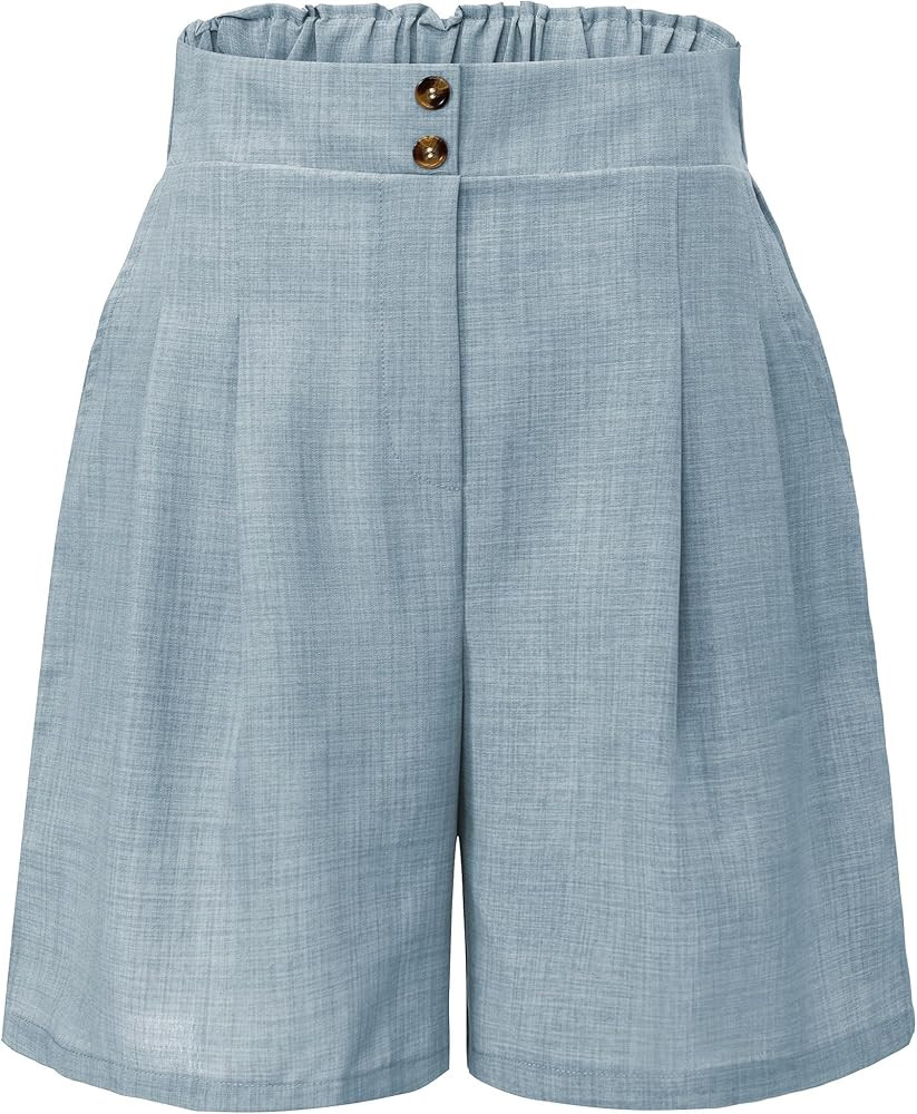 Dressy Shorts for Women with Pockets Summer High Waisted Comfy Casual Work Wide Leg High Rise Tro... | Amazon (US)