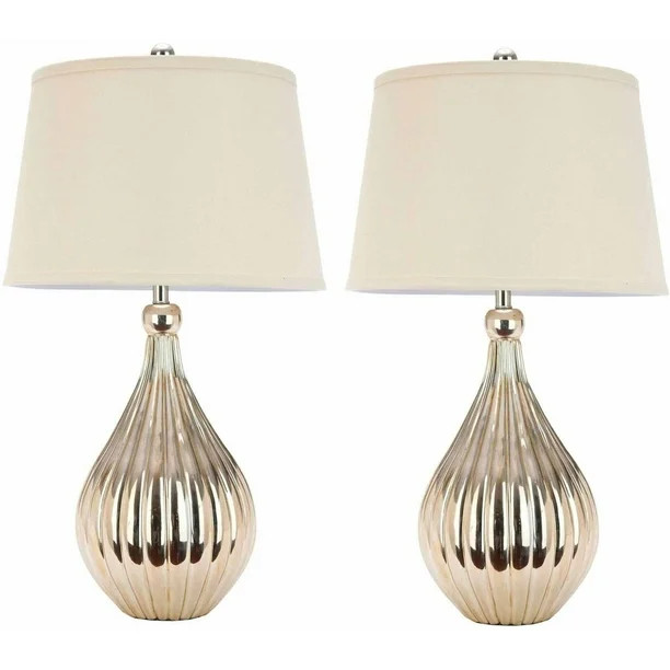 Safavieh Elli 26 in. H Metallic Gourd Table Lamp, Set of 2 - Walmart.com | Walmart (US)