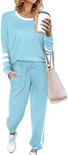 Sweatsuit for Women 2 Piece Outfits for Womens Crewneck Sweatshirts Pullover | Amazon (US)