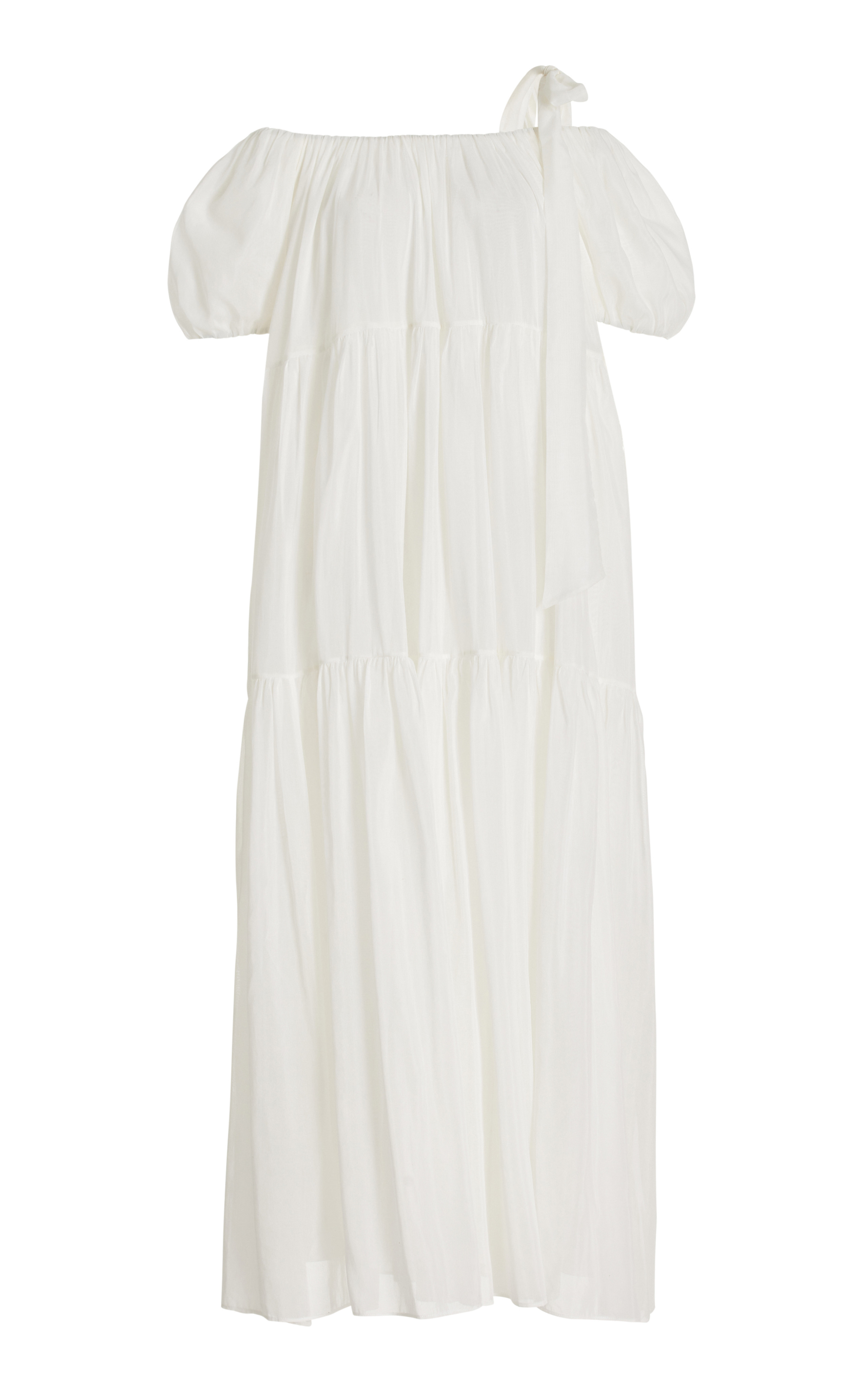 Joanna Tiered Cotton-Silk Maxi Dress | Moda Operandi (Global)