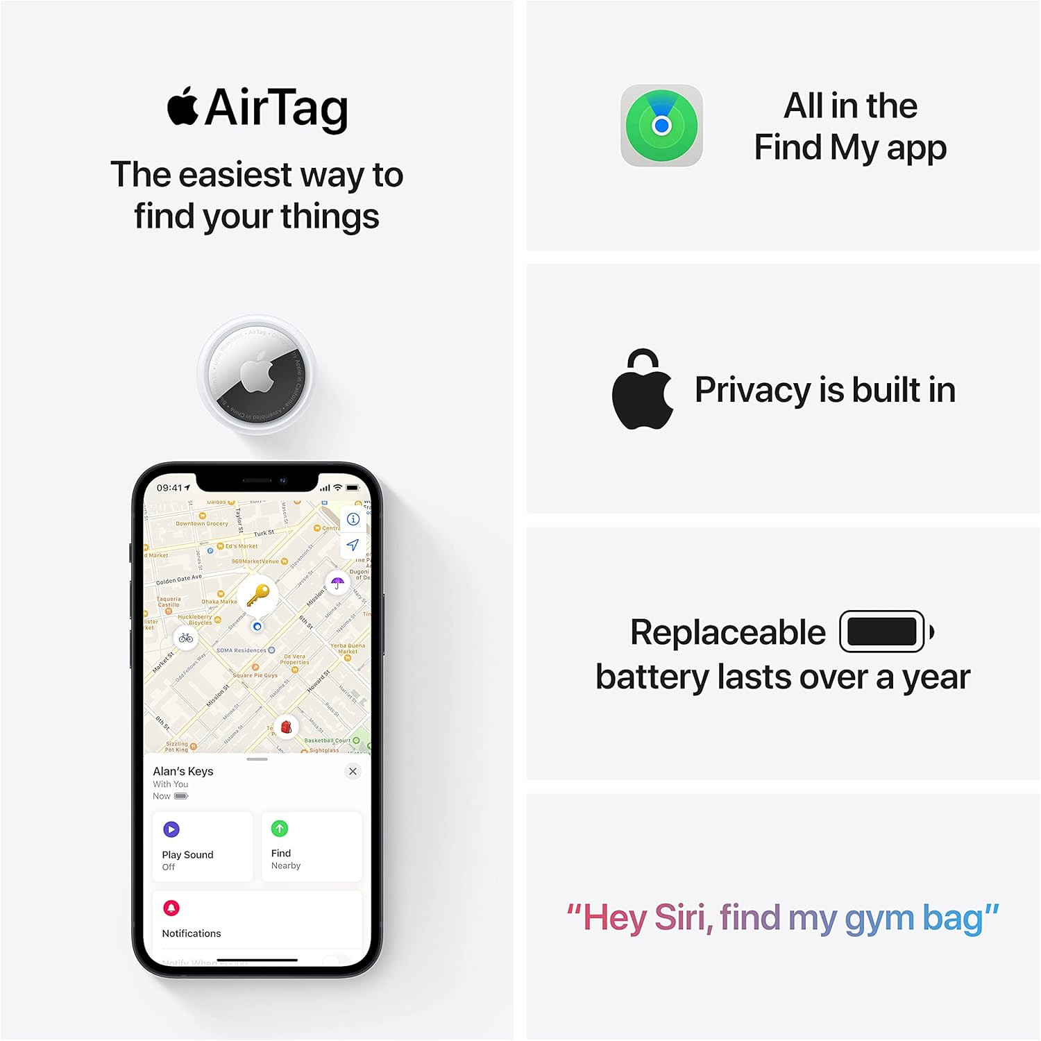 Apple AirTag (4 pack). Track and find your keys, wallet, luggage, backpack and more. Simple one-t... | Amazon (UK)