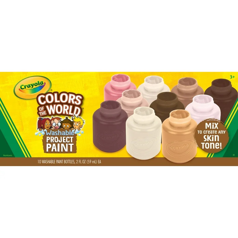 Crayola Colors of the World Washable Paint, 10 Count, School Supplies, Gift for Kids | Walmart (US)