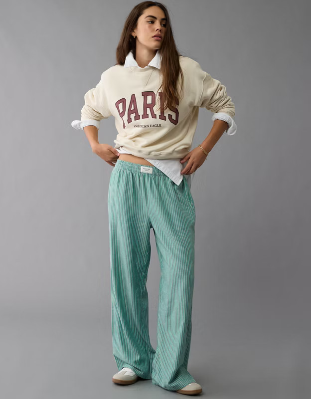AE Striped Wide-Leg PJ Pant | American Eagle Outfitters (US & CA)