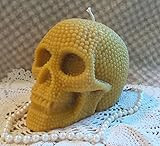Beeswax Candle BIG Skull Shaped Candle in Natural Gold Beeswax. | Amazon (US)