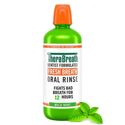 TheraBreath Fresh Breath Mouthwash Alcohol-Free - Mild Mint - 33.8 fl oz | Target