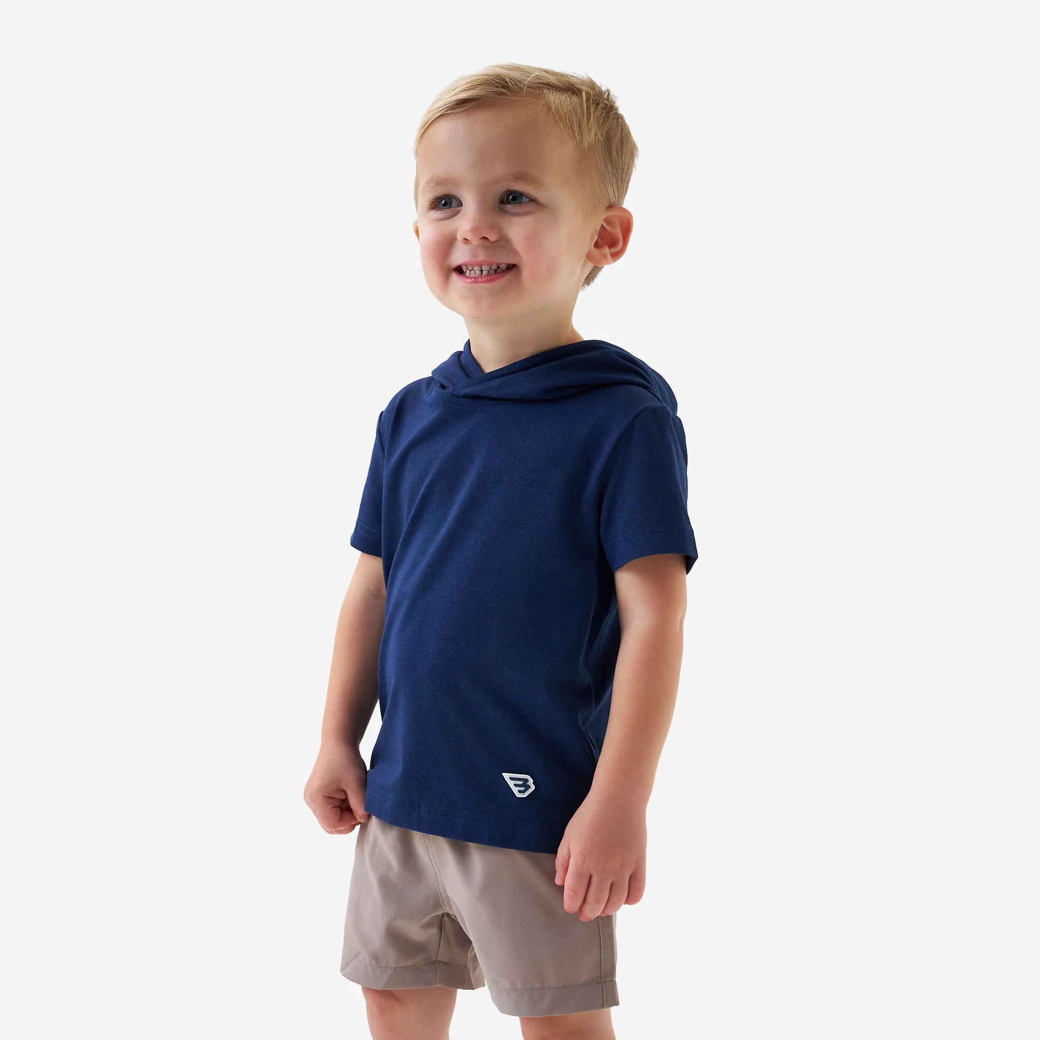 Youth SS Performance Hoodie | Navy | BURLEBO | BURLEBO