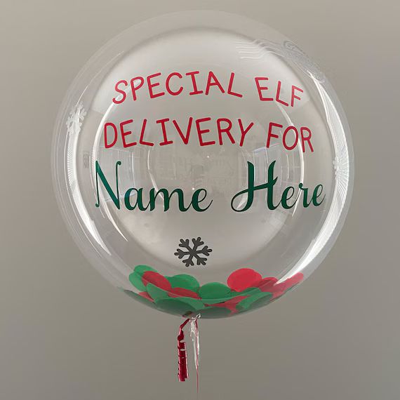 Elf Personalized Balloon, Elf Special Delivery Balloon, Christmas Elf Arrival  Balloon, 24 Inch a... | Etsy (US)