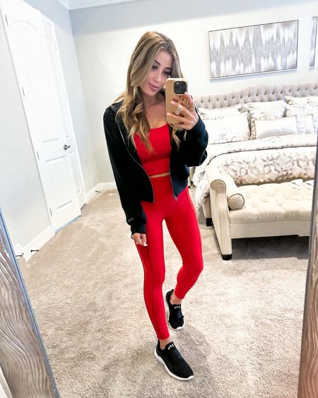 Cropped red tank Xs leggings xsp black hoodie code AFBELBEL 

#LTKunder50 #LTKunder100 #LTKsalealert