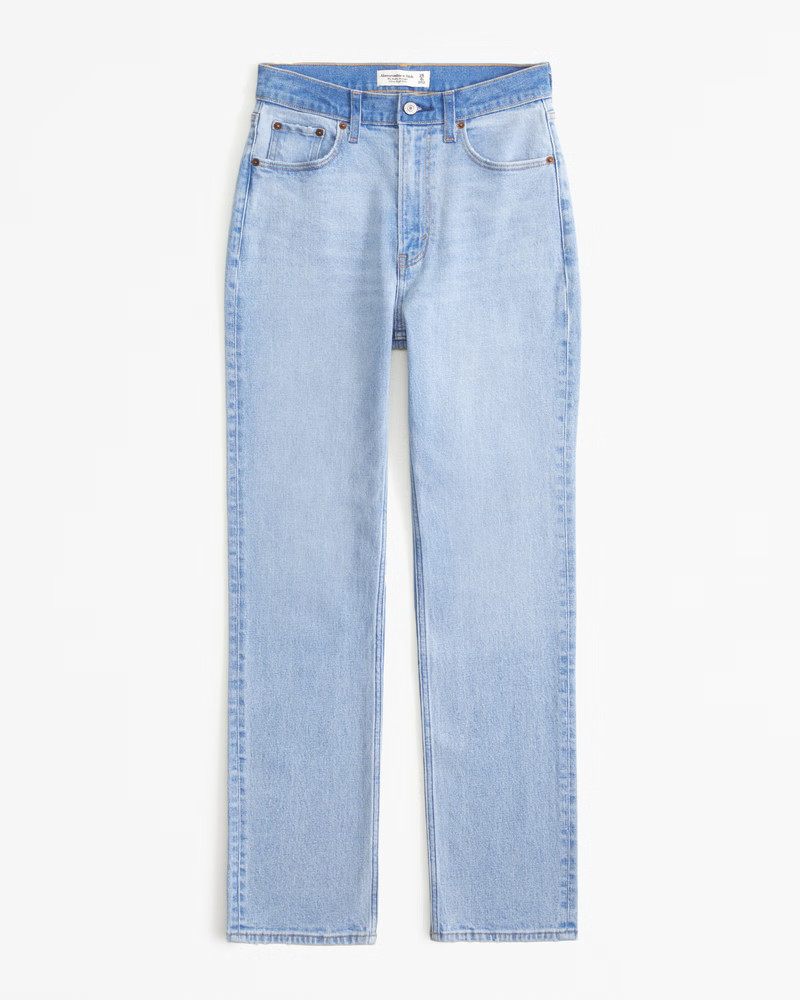 Ultra High Rise Ankle Straight Jean | Abercrombie & Fitch (US)
