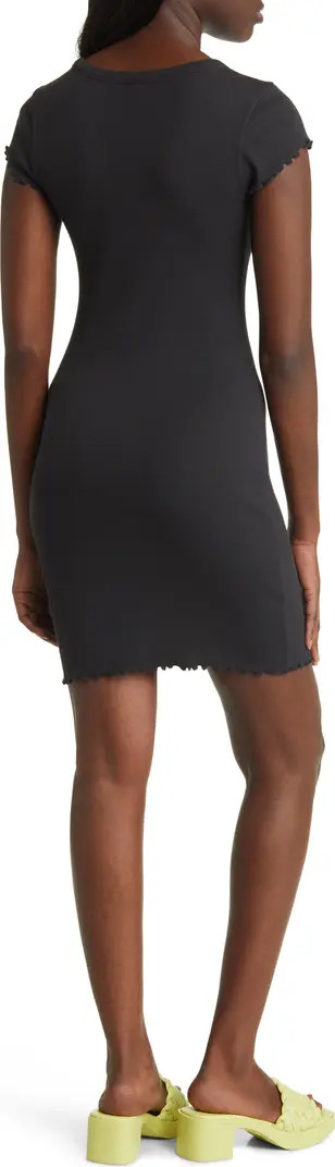 Lettuce Edge Body-Con Rib Knit Minidress | Nordstrom